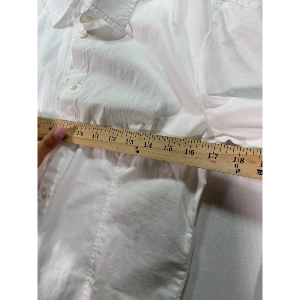 GAP White Cotton Button Down Puff Sleeve Blouse‎ Women's Size XS Classic Minimal - Picture 5 of 8